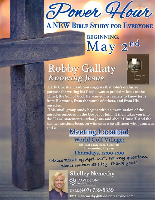 Power Hour Bible Study Flyer Knowing Jesus